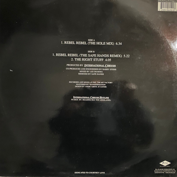 International Chrysis - Rebel Rebel | PWL International (PWLT 303)