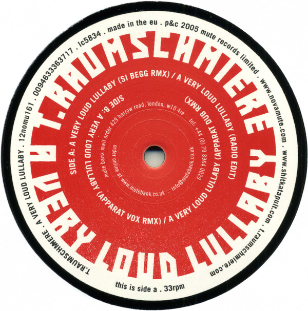 T.Raumschmiere Feat. Sandra Nasic - A Very Loud Lullaby | NovaMute (12 NoMu 161) - 3