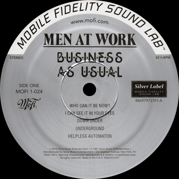 Men At Work - Business As Usual | Mobile Fidelity Sound Lab (MOFI 1-024) - 4 Men At Work - Business As Usual | Mobile Fidelity Sound Lab (MOFI 1-024) - 4