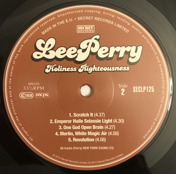 Lee Perry - Holiness Righteousness | Secret Records Limited (SECLP125) - 4 Lee Perry - Holiness Righteousness | Secret Records Limited (SECLP125) - 4