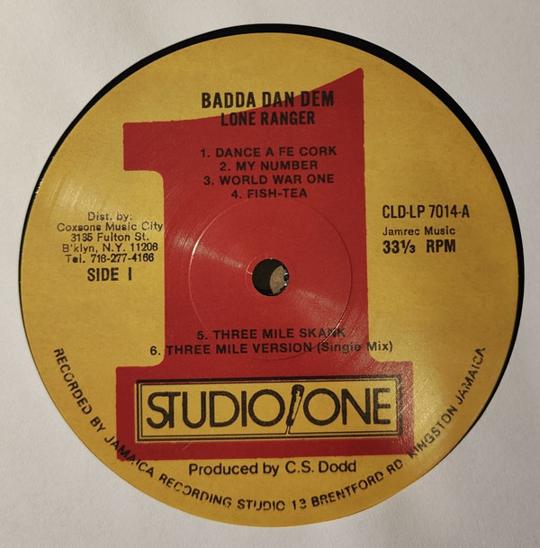 Lone Ranger - Badda Dan Dem | Studio One (CLD-LP 7014) Lone Ranger - Badda Dan Dem | Studio One (CLD-LP 7014)