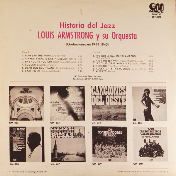 Louis Armstrong And His Orchestra - Louis Armstrong Y Su Orquesta (Grabaciones En 1944-1945) | Gramusic (GM-350) - 2 Louis Armstrong And His Orchestra - Louis Armstrong Y Su Orquesta (Grabaciones En 1944-1945) | Gramusic (GM-350) - 2