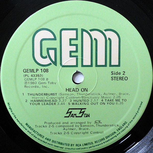 Samson - Head On | GEM (GEMLP 108) - 4 Samson - Head On | GEM (GEMLP 108) - 4