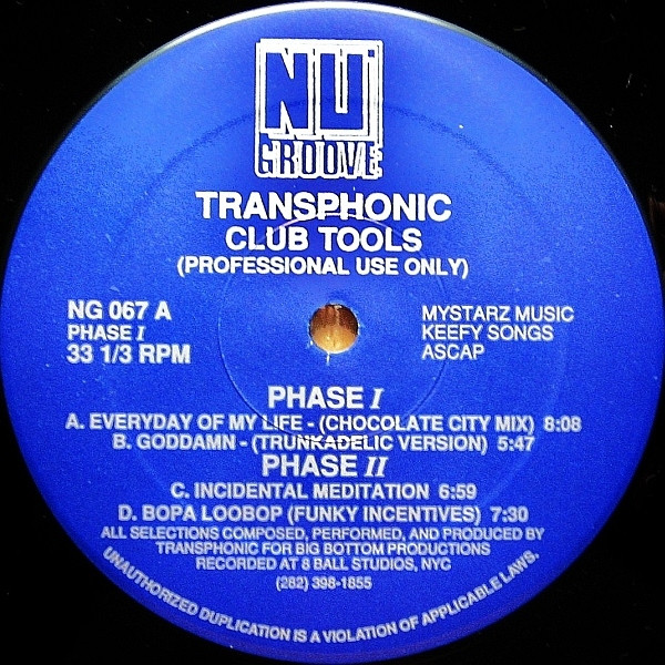 Transphonic - Club Tools | Nu Groove Records (NG 067)