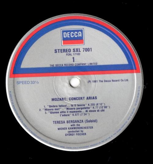 Teresa Berganza , Wolfgang Amadeus Mozart , Wiener Kammerorchester , György Fischer - Mozart: Concert Arias | Decca (SXL 7001) - 3 Teresa Berganza , Wolfgang Amadeus Mozart , Wiener Kammerorchester , György Fischer - Mozart: Concert Arias | Decca (SXL 7001) - 3