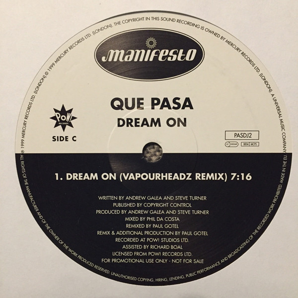 Que Pasa - Dream On | Manifesto (PASDJ 1/2) - 4 Que Pasa - Dream On | Manifesto (PASDJ 1/2) - 4