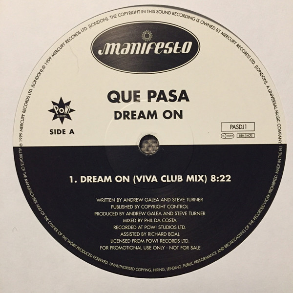 Que Pasa - Dream On | Manifesto (PASDJ 1/2) - 2 Que Pasa - Dream On | Manifesto (PASDJ 1/2) - 2
