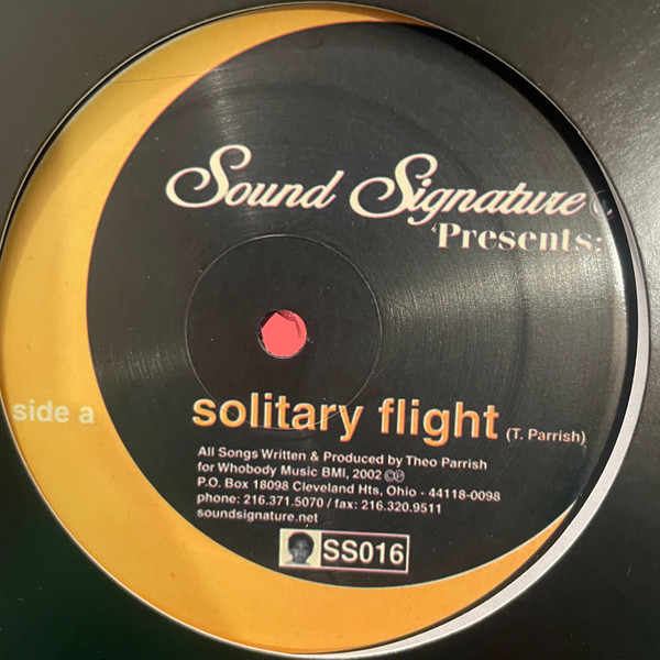 Theo Parrish - Solitary Flight / Solitary Flight (Live) | Sound Signature (SS016) - main