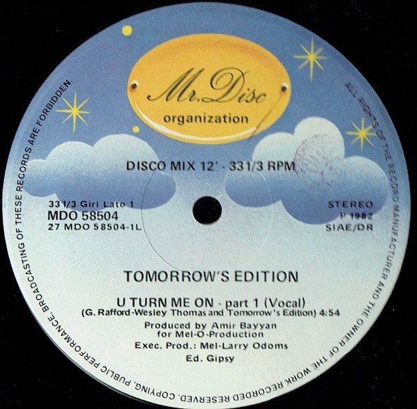 Tomorrow's Edition - U Turn Me On | Mr. Disc Organization (MDO 58504)