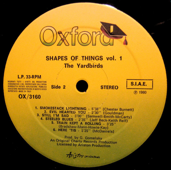 The Yardbirds - Shapes Of Things Volume 1 | Charly Records (ox 3160) - 3 The Yardbirds - Shapes Of Things Volume 1 | Charly Records (ox 3160) - 3