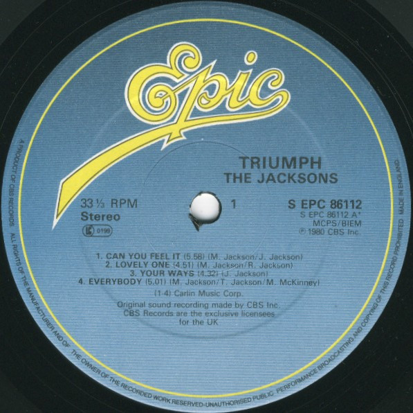 The Jacksons - Triumph | Epic (EPC 86112) - 2