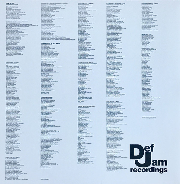 Public Enemy - It Takes A Nation Of Millions To Hold Us Back | Def Jam Recordings (0600753468210) - 3