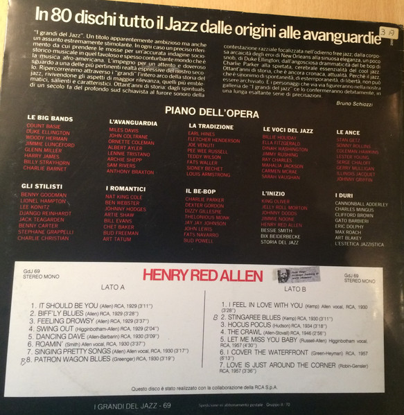 Henry "Red" Allen - Henry Red Allen | Fabbri Editori (GdJ 69) - 2