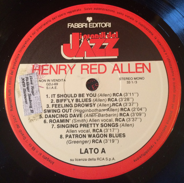 Henry "Red" Allen - Henry Red Allen | Fabbri Editori (GdJ 69) - 3