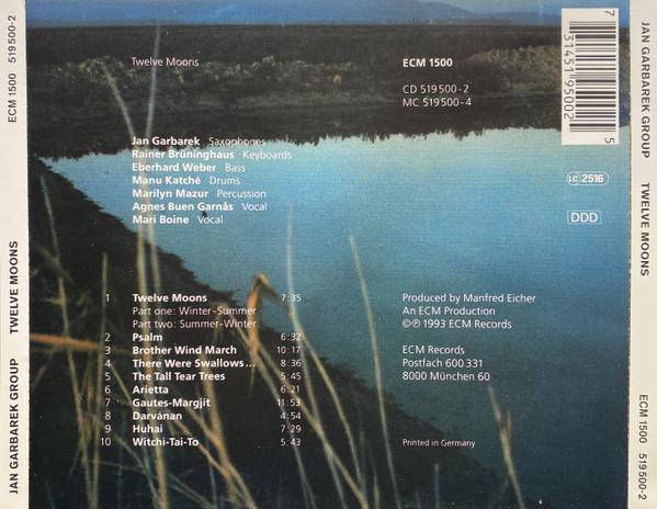 Jan Garbarek Group - Twelve Moons | ECM Records (ECM 1500) - 2