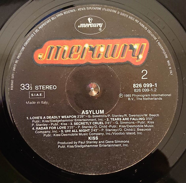 Kiss - Asylum | Mercury (826 099-1) - 4 Kiss - Asylum | Mercury (826 099-1) - 4