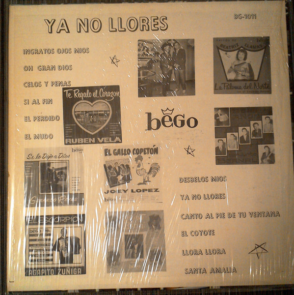 Los Relampagos Del Norte - Ya No Llores | Bego (BG-1011) - main