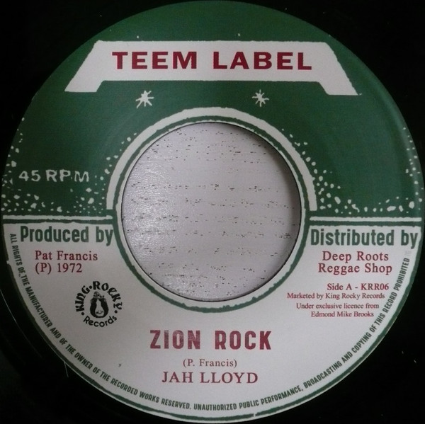 Jah Lloyd / Vin Gordon , Francis All Stars - Zion Rock / Rebel Rock | King Rocky Records (KRR06) - main