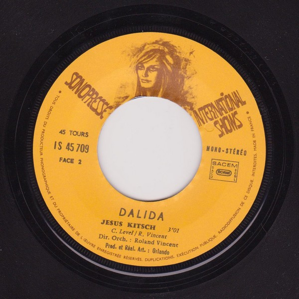 Dalida - Ma Melo Melodie / Jesus Kitsch | International Shows (IS 45709) - 4