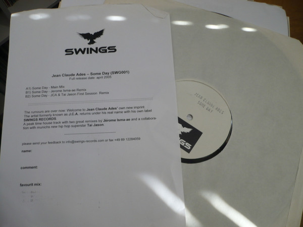 Jean-Claude Ades - Some Day | Swings Records (SWG001) - 2 Jean-Claude Ades - Some Day | Swings Records (SWG001) - 2