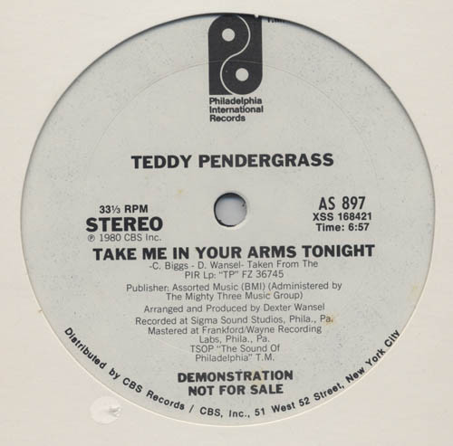 Teddy Pendergrass - Take Me In Your Arms Tonight | Philadelphia International Records (AS 897)