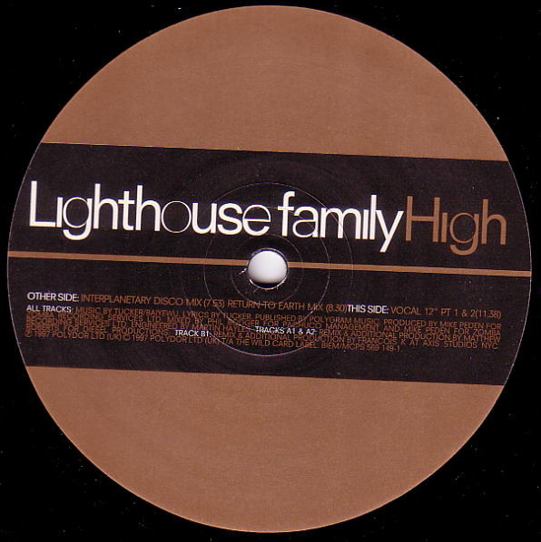 Lighthouse Family - High (Matthew Roberts & François K Remixes) | Wildcard (569 149-1) - 3