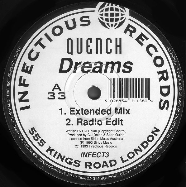 Quench - Dreams | Infectious Records (INFECT3) - 3 Quench - Dreams | Infectious Records (INFECT3) - 3