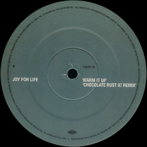 Joy For Life - Watcha Gonna Do / Warm It Up | Stress Records (12STR 70) - 3