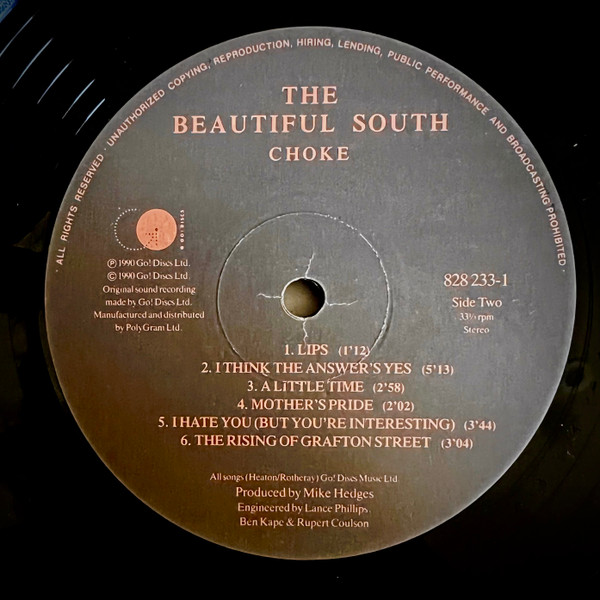 The Beautiful South - Choke | Go! Discs (828 233-1) - 4