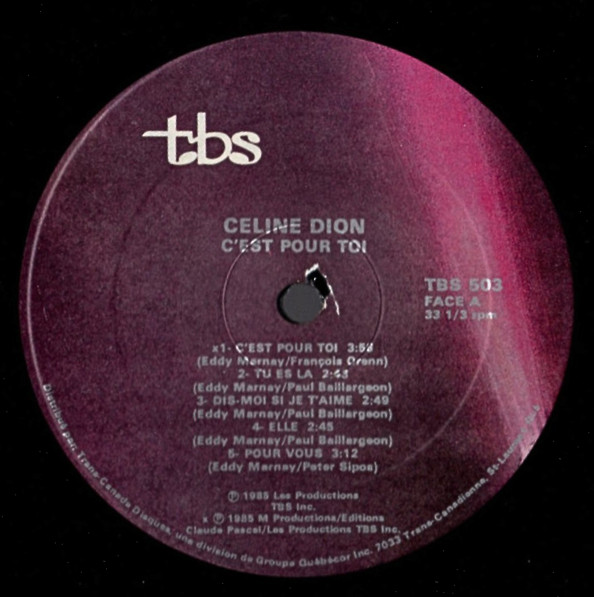 Céline Dion - C'est Pour Toi | TBS (TBS 503) - 4