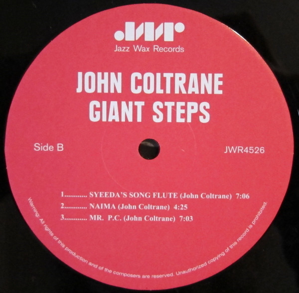 John Coltrane - Giant Steps | Jazz Wax Records (JWR 4526) - 4