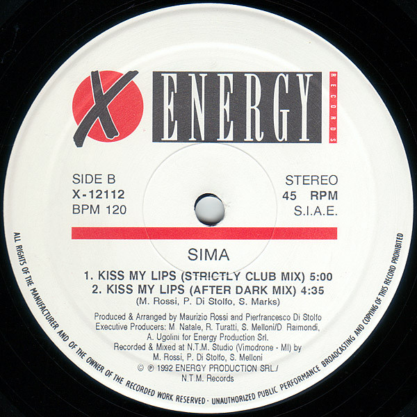 Sima - Kiss My Lips | X-Energy Records (X-12112) - 3