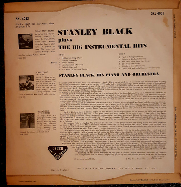 Stanley Black - Plays The Big Instrumental Hits | Decca (SKL 4053) - 4 Stanley Black - Plays The Big Instrumental Hits | Decca (SKL 4053) - 4