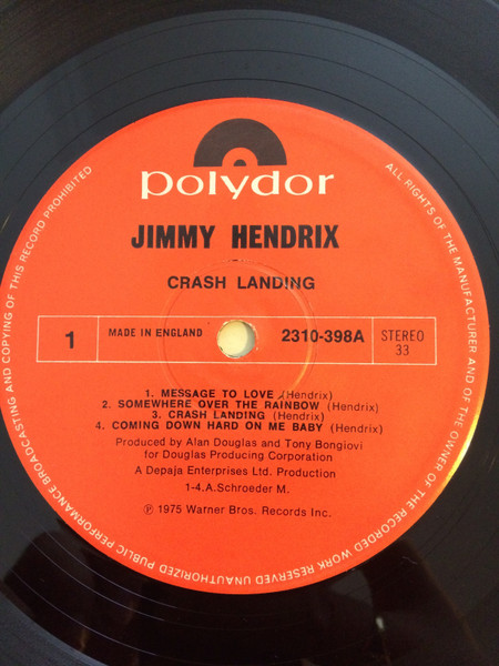 Jimi Hendrix - Crash Landing | Polydor (2310 398) - 3