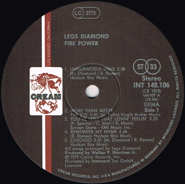 Legs Diamond - Fire Power | Cream (INT 148.106) - 3 Legs Diamond - Fire Power | Cream (INT 148.106) - 3