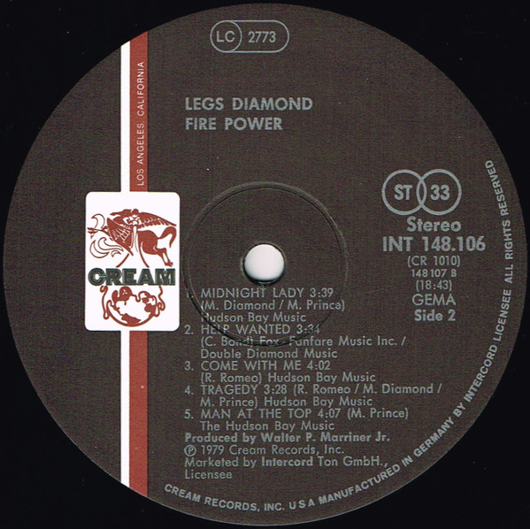 Legs Diamond - Fire Power | Cream (INT 148.106) - 4 Legs Diamond - Fire Power | Cream (INT 148.106) - 4