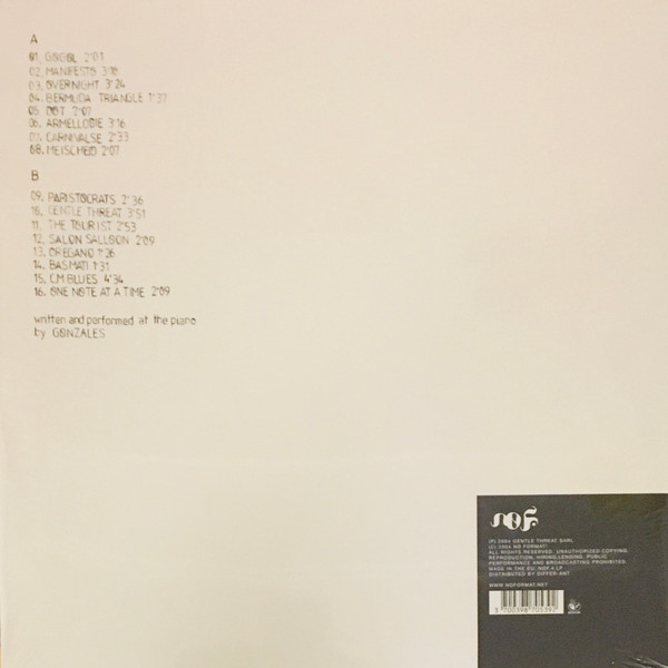Gonzales - Solo Piano | No Format (NØF. 4 LP) - 2