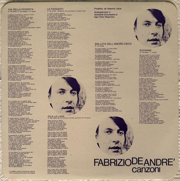 Fabrizio De André - Canzoni | Produttori Associati (PA/LP 52) - 4