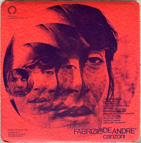Fabrizio De André - Canzoni | Produttori Associati (PA/LP 52) - 2