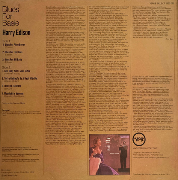 Harry Edison - Blues For Basie | Verve Records (2332 082) - 2 Harry Edison - Blues For Basie | Verve Records (2332 082) - 2