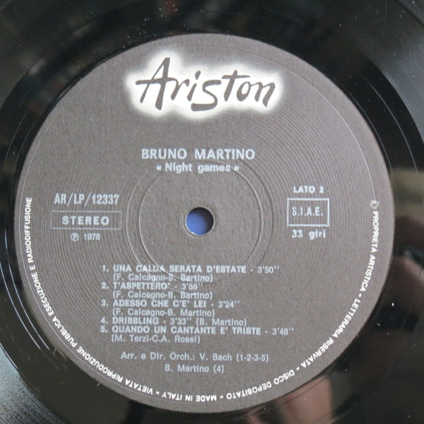 Bruno Martino - Night Games | Ariston (AR/LP/12337) - 4