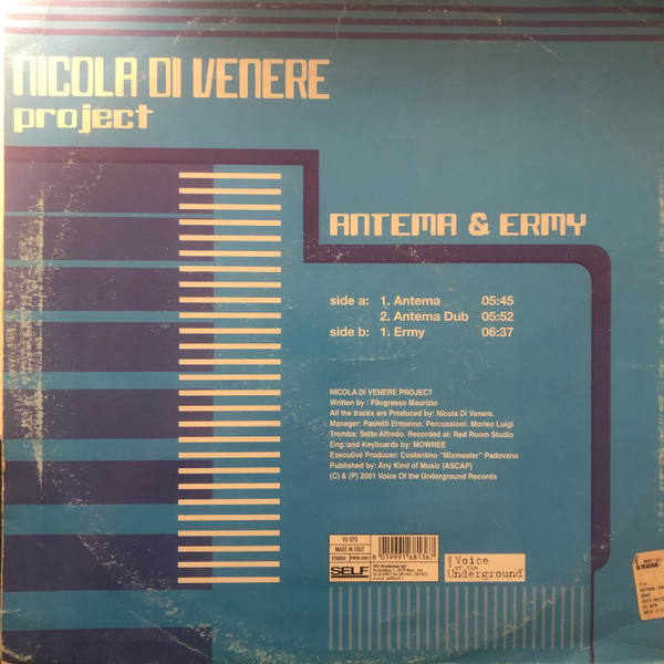 Nicola Di Venere - Antema & Ermy | V.O.T.U. Records (Voice Of The Underground Records) (VU 070) - 2 Nicola Di Venere - Antema & Ermy | V.O.T.U. Records (Voice Of The Underground Records) (VU 070) - 2