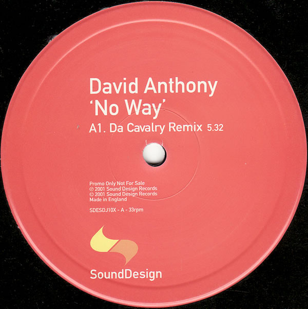 David Anthony - No Way (Da Cavalry Remix) | Sound Design (SDESDJ10X)
