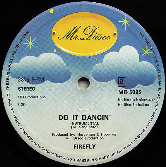 Firefly - Do It Dancin' | Mr. Disc Organization (MD 5025)