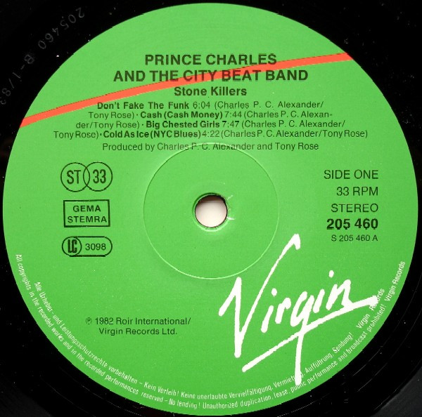 Prince Charles And The City Beat Band - Stone Killers | Virgin (205 460) - 3
