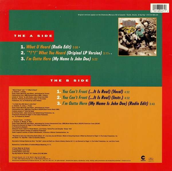 Diamond D And The Psychotic Neurotics - What U Heard | Chemistry Records Ltd (862-447-1) - 2