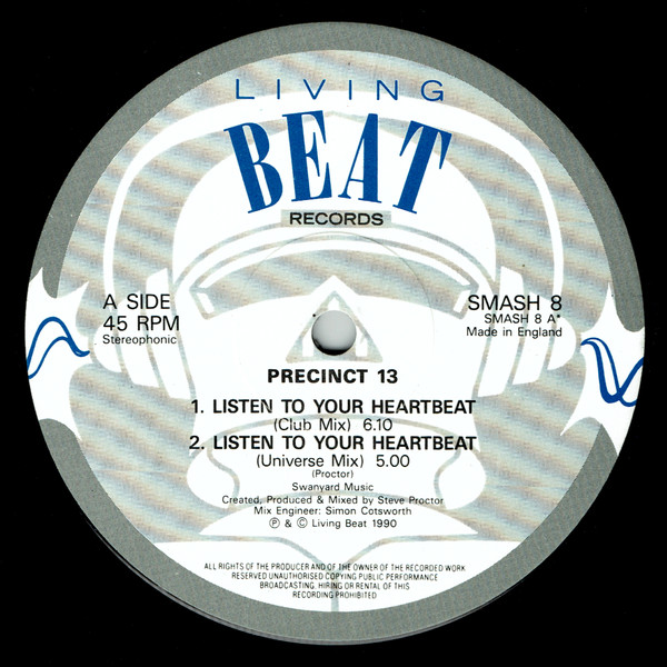 Precinct 13 - Listen To Your Heartbeat | Living Beat Records (SMASH 8) - main