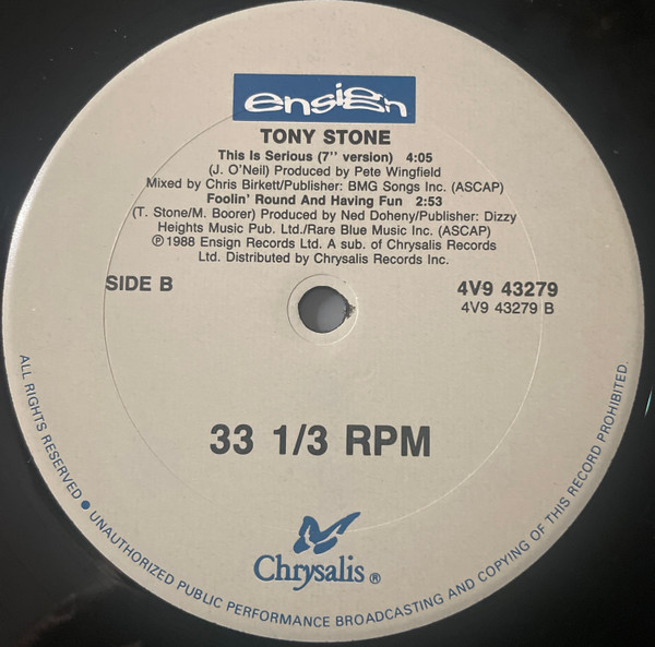 Tony Stone - This Is Serious | Ensign (4V9 43279) - 3