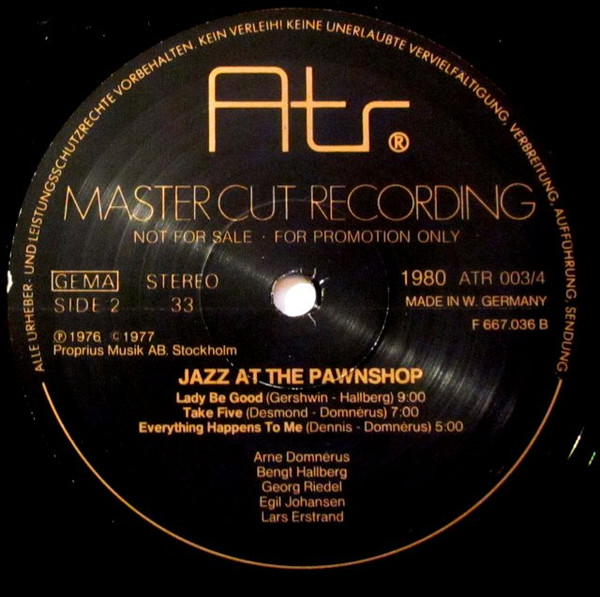 Arne Domnérus - Jazz At The Pawnshop | ATR (ATR 003 / ATR LP 003) - 3