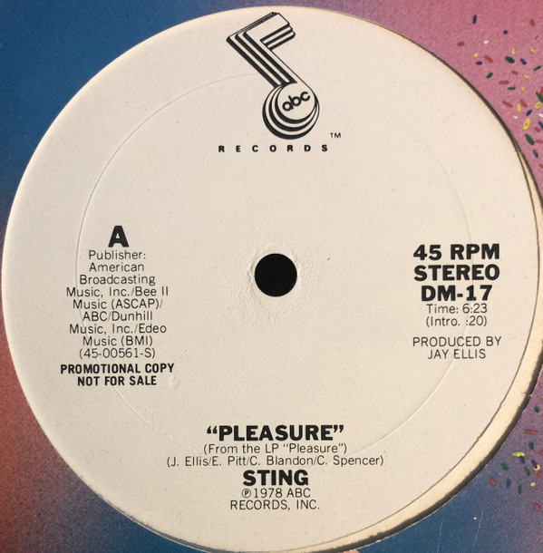 Sting - Pleasure | ABC Records (DM-17)